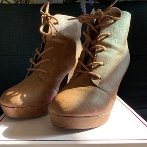 Candies lace up booties